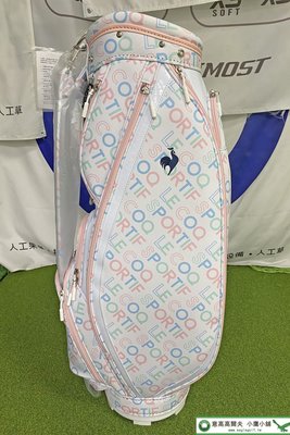 [小鷹小舖] le coq sportif golf QLR0J400 公雞牌 高爾夫 女仕球桿袋 粉白 '23 NEW