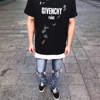 Givenchy oversized destroyed logo t shirt