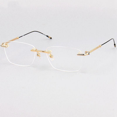 熱銷上新 男女時尚無邊框眼鏡框MB0038商務日韓風眼睛框架明星大牌同款鏡框平光眼鏡框