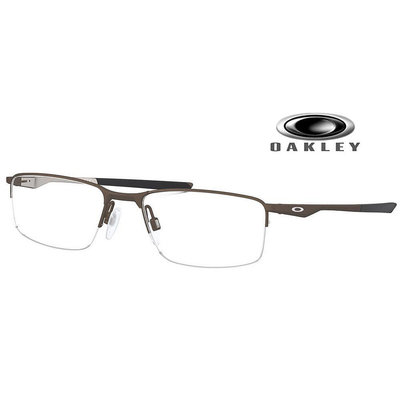 【原廠公司貨】Oakley Socket 5.5 金屬半框光學眼鏡 防滑鏡臂設計 OX3218 08 54mm 霧咖啡色
