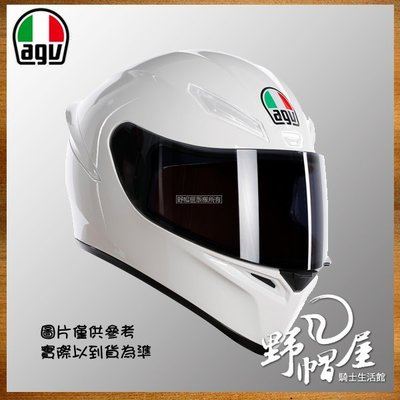 三重《野帽屋》義大利 AGV K-1 全罩 安全帽 亞洲版 日規 K1 2017新款。素亮白