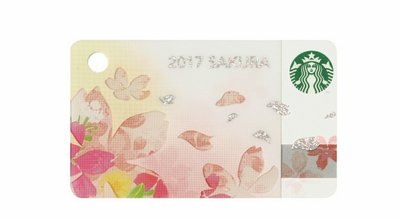 絕美櫻花季~STARBUCKS日本星巴克咖啡2017年櫻花周邊商品: C3櫻花迷你隨行卡,每張含運特價199元