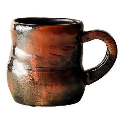 九土日式手工陶瓷咖啡杯復古窯變馬克杯簡約家用藝術杯手沖咖啡杯