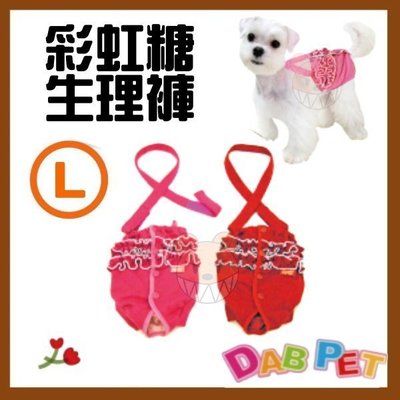 【幸福寶貝寵物Go】台灣製 DAB PET《L，桃紅.紅》彩虹糖-生理褲~彈性棉質.俏皮可愛