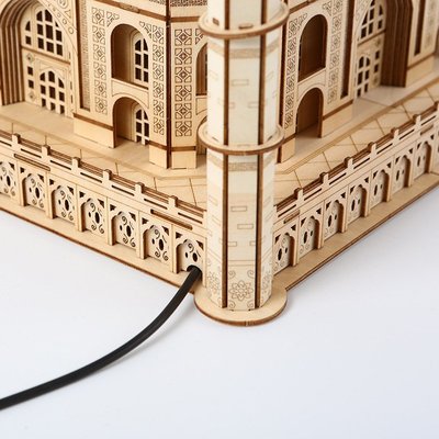 立體拼圖3D立體拼圖城堡仿真立體模型擺件 益智類木質拼圖 兒童早教玩具
