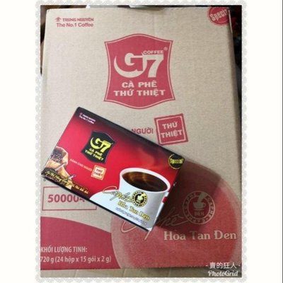 特價狂賣商品 越南G7黑咖啡 整箱賣 無糖無奶 24盒一箱