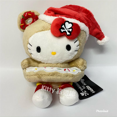 [Kitty 旅遊趣] Hello Kitty 聖誕娃娃 絨毛娃娃 凱蒂貓 甜甜圈 Tokidoki 聯名款 絨毛玩偶 收藏