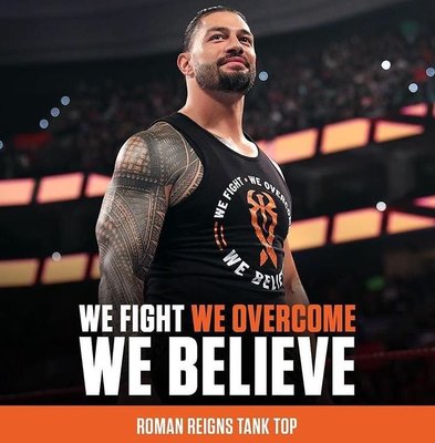 [美國瘋潮]正版WWE Roman Reigns We Believe Tank Top 相信自我RR抗癌款無袖背心