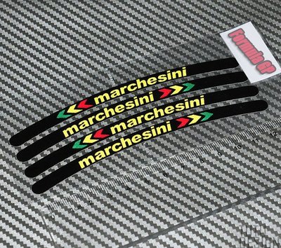 [Formula GP] 義大利MARCHESINI 四條裝 輪框貼 10 12 17 吋 車輪鋼圈 輪框貼紙
