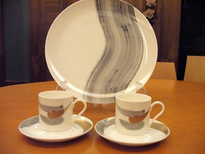 日本製 NARUMI(鳴海) ARTIST COLLECTION系列骨瓷杯盤組 2客/5pcs(絕版品)