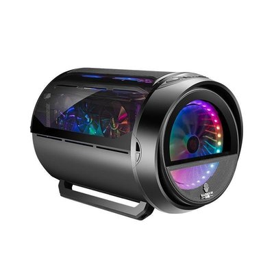 機箱透明臺式機異形游戲RGB機箱圓形電腦水冷玩嘉全景元氣彈網咖~特價