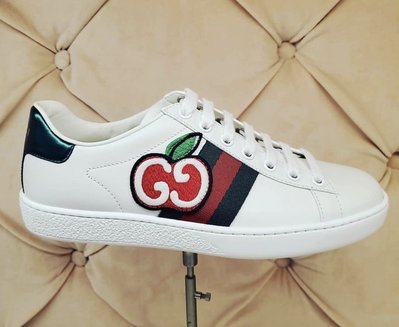 【代購】Gucci Ace sneaker with GG apple 蘋果 小白鞋 休閒鞋 611377