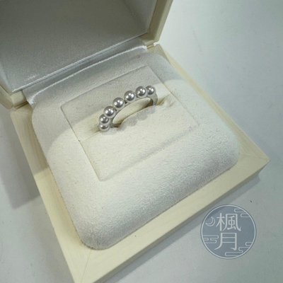 MIKIMOTO 7P 珍珠 戒指 #46 2.9G 銀飾 飾品 手飾 時尚精品配件 小物