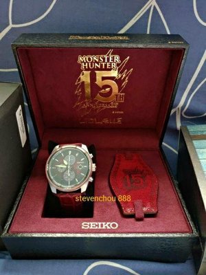 特殊號碼 現貨 SEKIO 獵人 Monster Hunter 魔物獵人 15週年限量錶款 SBPY155 雄火龍 V176 (可交換海葡萄 spb125j1)