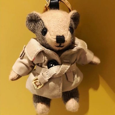 【二手】Burberry Thomas Bear 經典駝色風衣小熊charm 包包吊飾/鑰匙圈