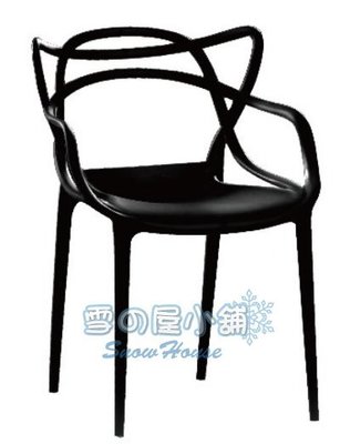 ╭☆雪之屋居家生活館☆╯ 1706餐椅黑色(PP塑料)BB386-4#3146B