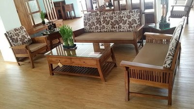 【順發傢俱】印尼柚木~1+2+3木製沙發~999~部份地區免運費