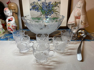 z日本回流 SOGA GLASS水晶玻璃缽杯套裝 玫瑰花系列