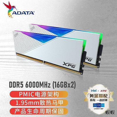 威剛DDR5 6000 6400 6800 7200A-Die吹雪32G臺式電腦內存條