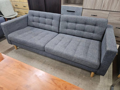 毅昌二手家具~IKEA三人布沙發~中古家具  回收家具