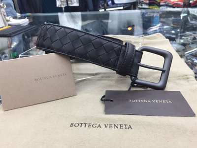 Bottega Veneta BV 經典 編織 皮帶 黑藍咖啡三色 全新正品 男裝 歐洲精品