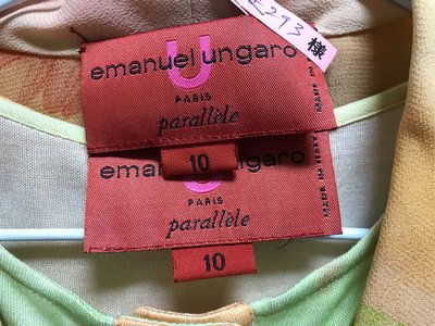 桑園徐-vintage Emanuel ungaro 春彩花朶絲質二件式套裝#10 Paris