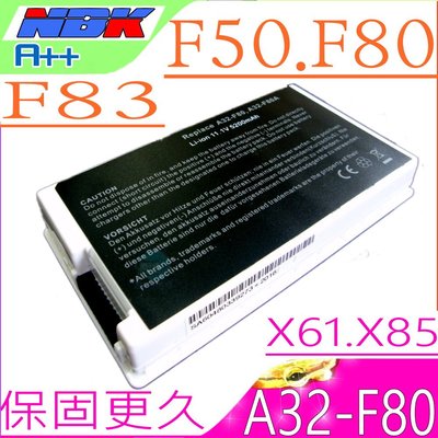ASUS X61W 電池 (保固最久) 華碩 白 X61S X61GX X61SL X61Z X85SE A32-F80