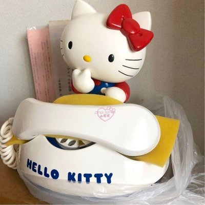 ♥ 小花凱蒂日本精品♥日本帶回 限量 三麗鷗 KITTY 凱蒂貓 站姿全身 復古電話 絕版 收藏品