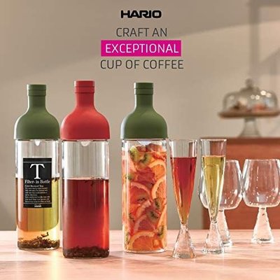 【沐湛咖啡】HARIO 酒瓶冷泡茶壺 FIB-75 紅/ 綠 750ml 冰釀壺/冷萃壺