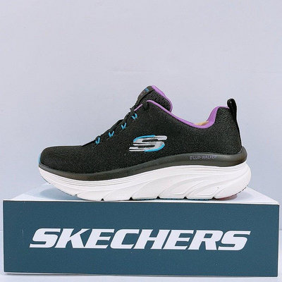 SKECHERS D'LUX WALKER 女生 黑紫色 防水 舒適 運動 慢跑鞋 149368BKPR