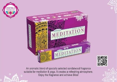 [晴天舖] 印度線香 DEEPIKA MEDITATION 冥想 銷售日本 新品精緻上市!