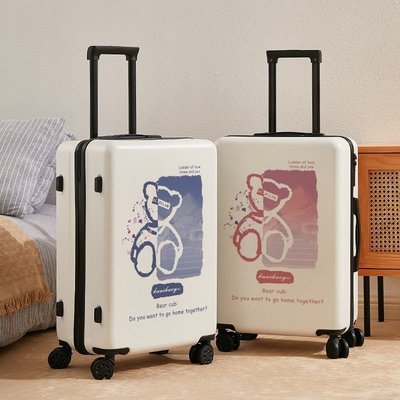 熱賣中 新款行李箱女20寸日系卡通涂鴉拉桿箱加厚結實耐用旅行箱男24寸