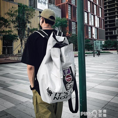 【現貨精選】 INS背包男雙肩包書包女韓版高中高街風學生書包旅行大容量