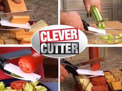 【BuyYa】熱銷 Clever Cutter 多功能食物剪刀 2合1 剪刀+砧板 蔬果料理剪刀 萬能切菜剪刀 切菜神器