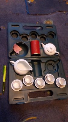 茶具，陶瓷茶具組攜帶式茶具手提箱