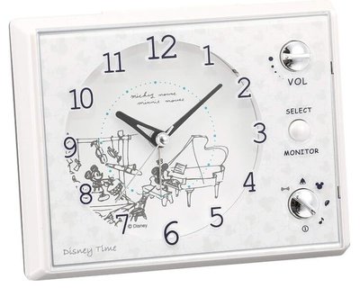 4341b 日本進口 5種鬧鈴 正品seiko精工迪士尼米奇米老鼠白色房間客廳時鐘鬧鐘鐘錶裝飾品擺件送禮禮品
