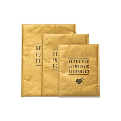 【熱賣精選】現貨HUMAN MADE Postal Bag魔術貼信封手拿電腦包牛皮紙防壓