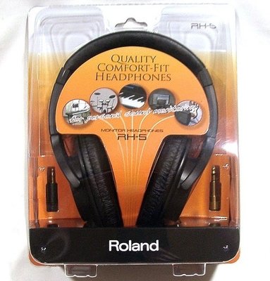 【河堤樂器】ROLAND RH-5 高音質耳罩式耳機∼電子琴耳機/電鋼琴耳機/電子鼓耳機/音響耳機