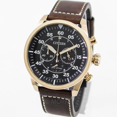 現貨 可自取 CITIZEN CA4213-00E 星辰錶 手錶 45mm 光動能 飛行錶 皮帶 玫瑰金 男錶女錶
