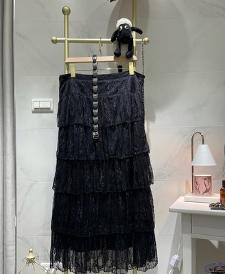 設計師游金樺 CHIN HUA Maison de couture 法式細緻復古蕾絲蛋糕裙/洋裝兩穿