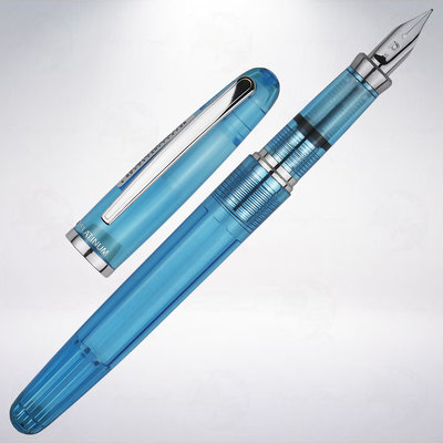 日本 Platinum 白金 平衡系列鋼筆: 透明藍