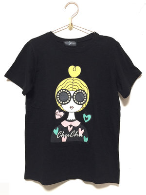 韓國可愛珍珠太陽眼鏡女孩上衣/T恤～現貨