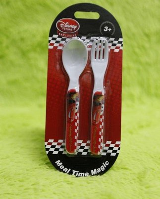 🌸Dona代購🌸現貨 日本迪士尼store限定 汽車總動員紅色閃電麥坤Cars 餐具組(叉子+湯匙) C70