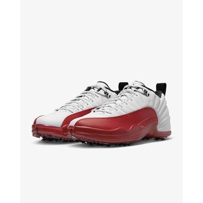 Nike Air Jordan 12 低筒 高爾夫鞋 低釘鞋 釘鞋 紅白配色