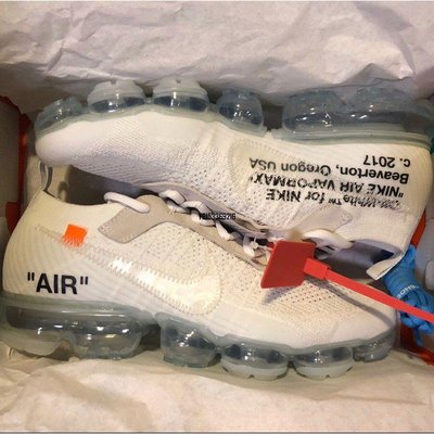 【正品】Nike Air VaporMAX X OFF-WHITE THE 白色跑 AA3831-100潮鞋