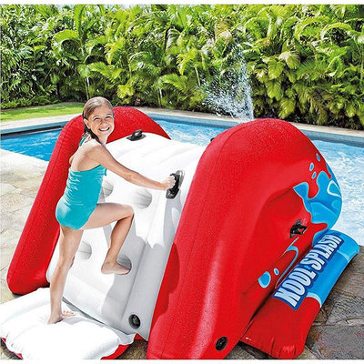 【游泳裝備】 充氣水上滑梯兒童水池戲水玩具彩虹滑水道 工廠訂做pvc tpu產品