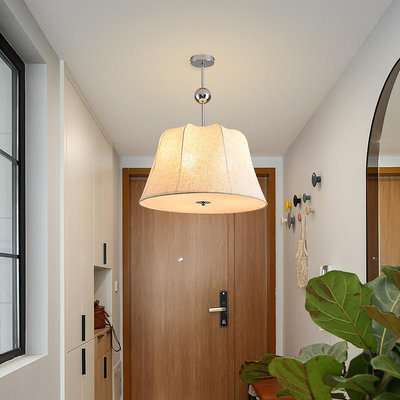 新中式復古臥室燈吸頂燈法式浪漫溫馨書房客廳燈南洋中古布藝吊燈
