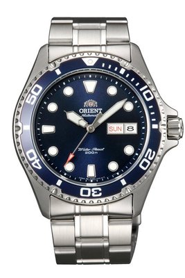 ORIENT WATCH 東方寶藍水鬼200m潛水鋼帶機械腕錶 型號：FAA02005D
