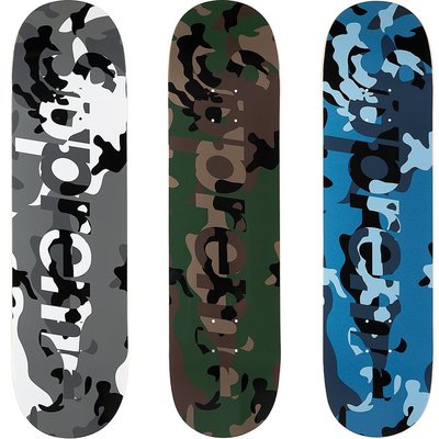 ☆LimeLight☆ 2020 F/W Supreme Camo Logo Skateboard 迷彩滑板