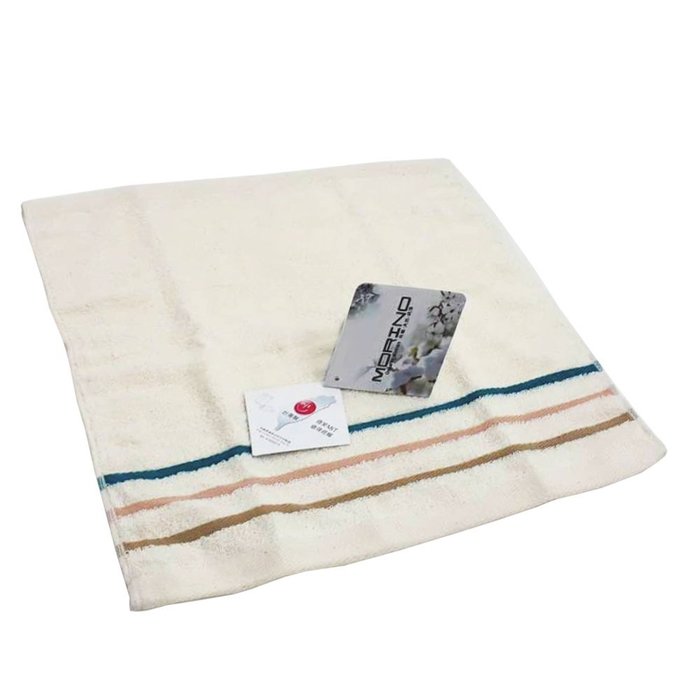 【MORINO摩力諾】有機棉三緞條方巾(超值6條組)免運